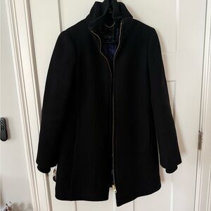 J. Crew Black Wool Cocoon coat